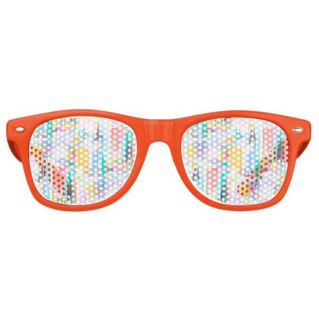 Gafas De Fiesta Retro Patrón abstracto (Anverso)