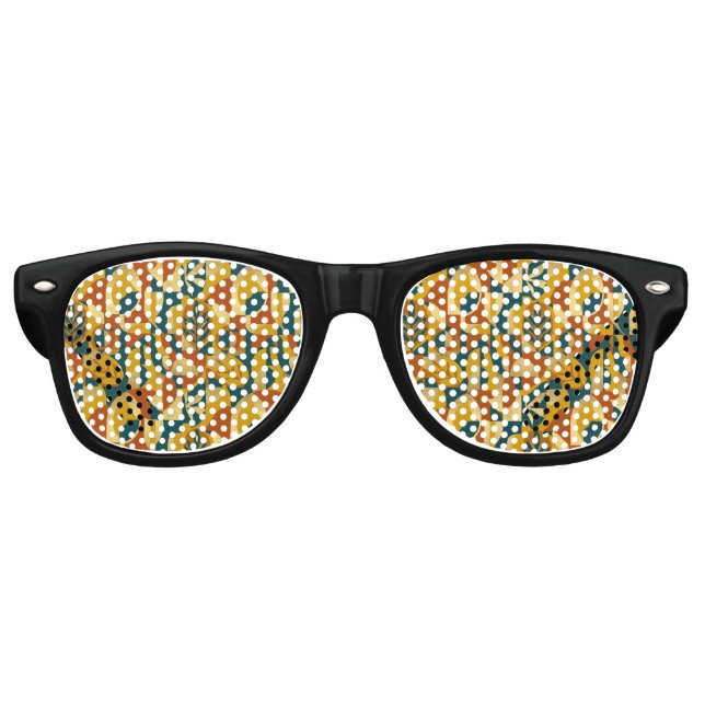 Gafas De Fiesta Retro Patrón Botánico (Anverso)