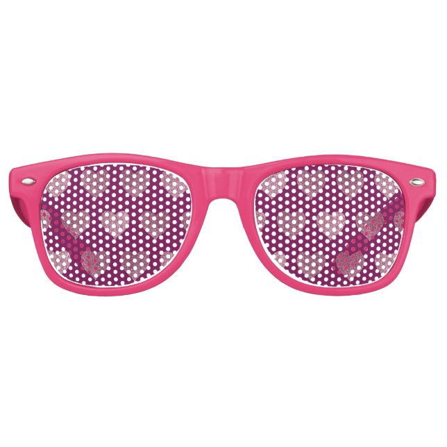 Gafas De Fiesta Retro Patrón cardíaco (Anverso)
