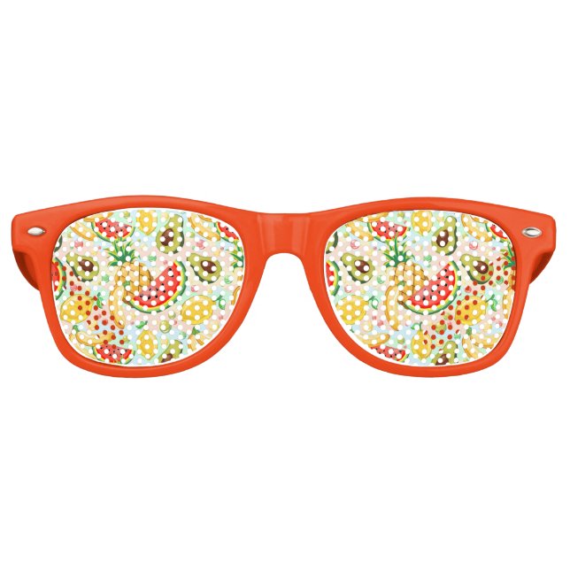 Gafas De Fiesta Retro Patrón de frutas de verano fresco (Anverso)