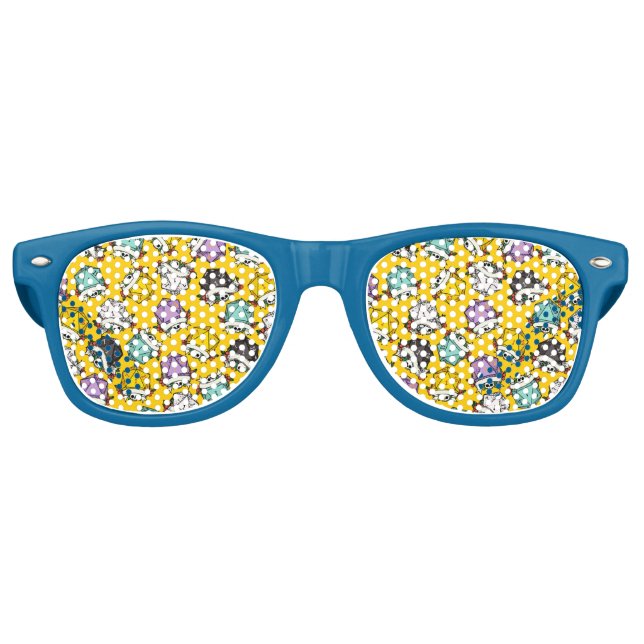 Gafas De Fiesta Retro Patrón de juego de dados D20 (Anverso)