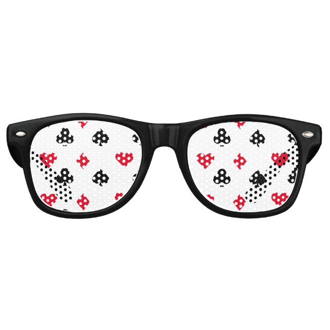 Gafas De Fiesta Retro Patrón de juego de tarjetas (Anverso)