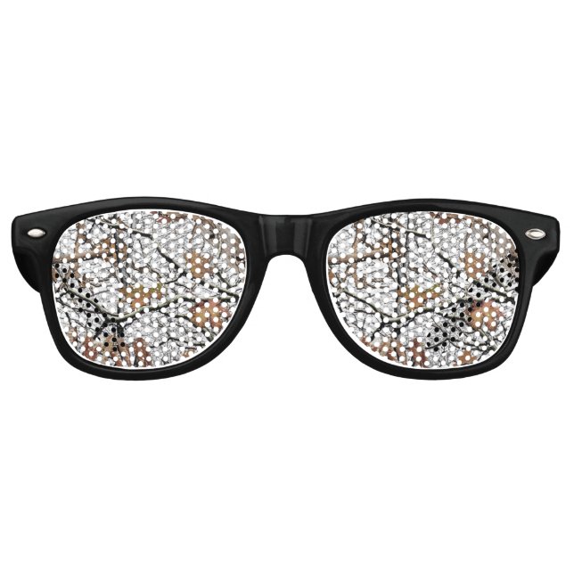 Gafas De Fiesta Retro Patrón de nieve de camuflaje de caza 2 (Anverso)