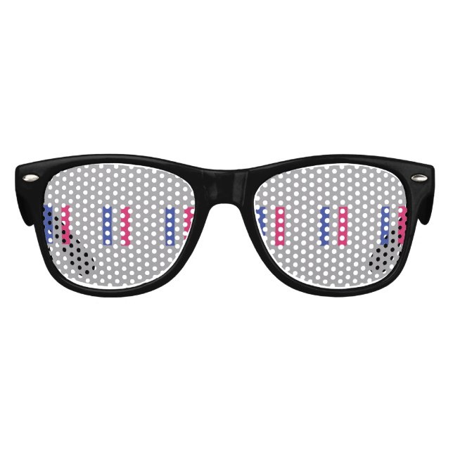GAFAS DE FIESTA RETRO PATRÓN DE ORGULLO ANDRÓGINO (Anverso)