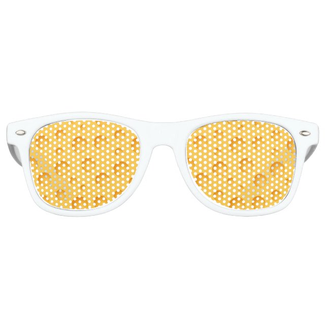 Gafas De Fiesta Retro Patrón de queso amarillo (Anverso)
