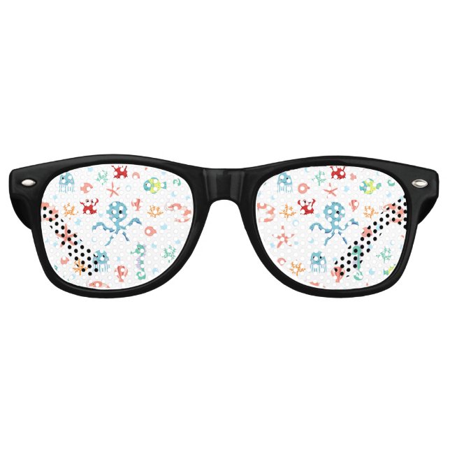 Gafas De Fiesta Retro patrón de Sea World (Anverso)