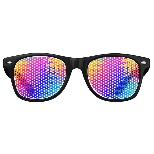Gafas De Fiesta Retro Patrón hippy totalmente trippy (Anverso)