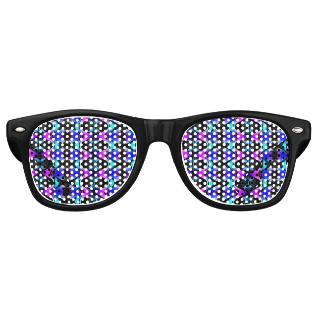 Gafas De Fiesta Retro Patrón Psicodélico Funky (Anverso)