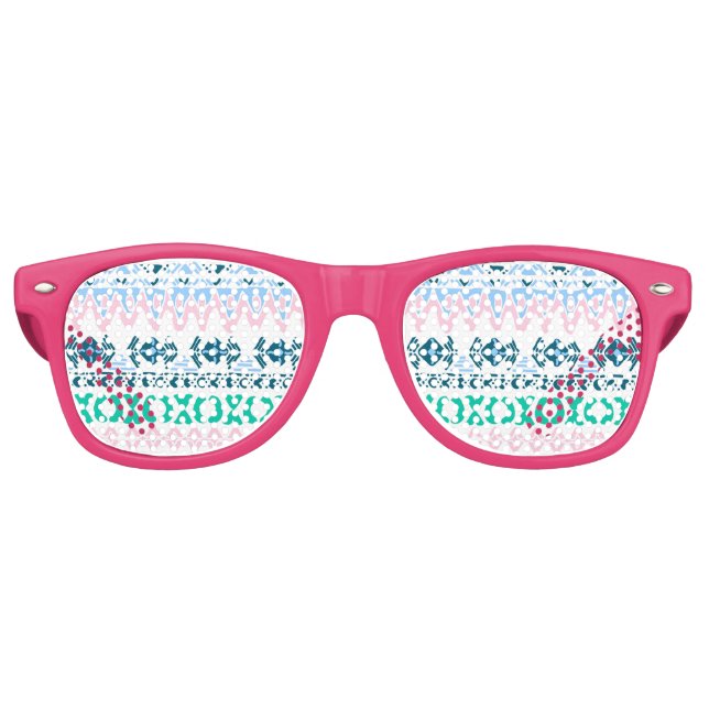 Gafas De Fiesta Retro Patrones de arte pastel (Anverso)
