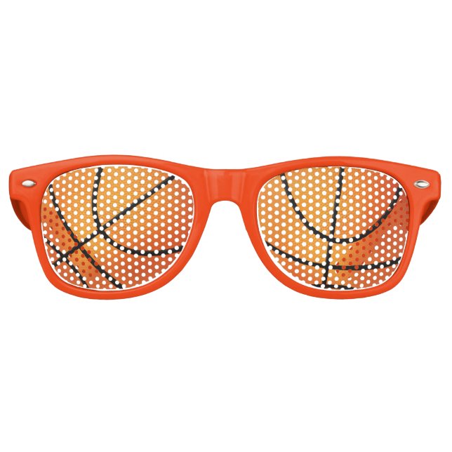Gafas De Fiesta Retro Pelota de baloncesto | Ventilador deportivo (Anverso)