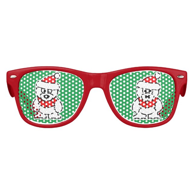 Gafas De Fiesta Retro Pequeños Navidades del personalizado del oso Santa (Anverso)