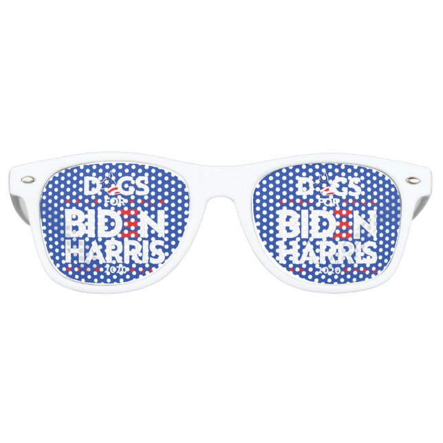 GAFAS DE FIESTA RETRO PERROS PARA BIDEN HARRIS (Anverso)