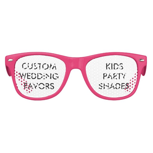 Gafas De Fiesta Retro Personalizado boda favorece a los niños FIESTAS SO (Anverso)