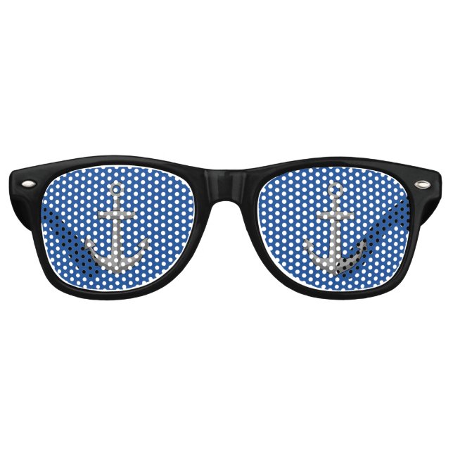 Gafas De Fiesta Retro Personalizado de anclaje de barco (Anverso)
