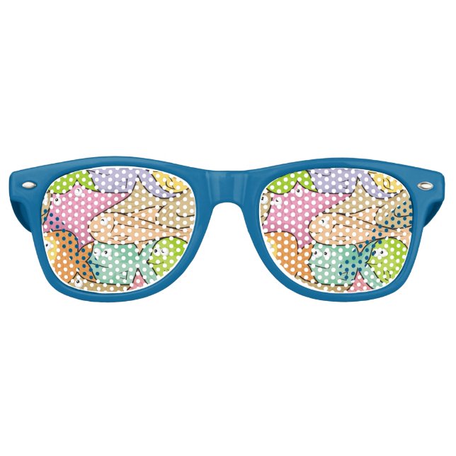 Gafas De Fiesta Retro Personalizado de pescado (Anverso)