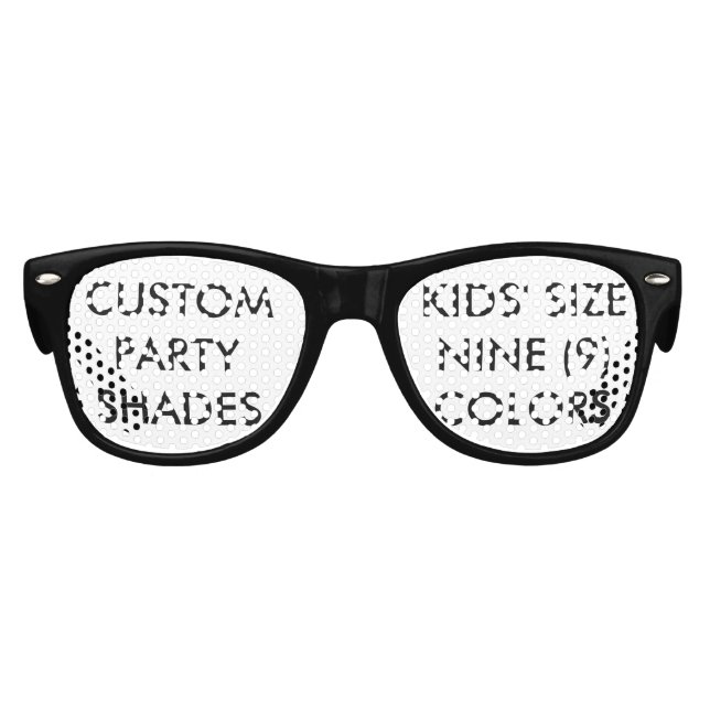Gafas De Fiesta Retro Personalizado Fiesta retro personalizado en blanco (Anverso)