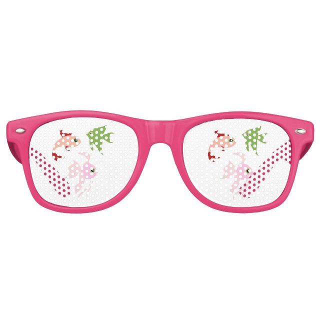 Gafas De Fiesta Retro Personalizado Fish (Anverso)