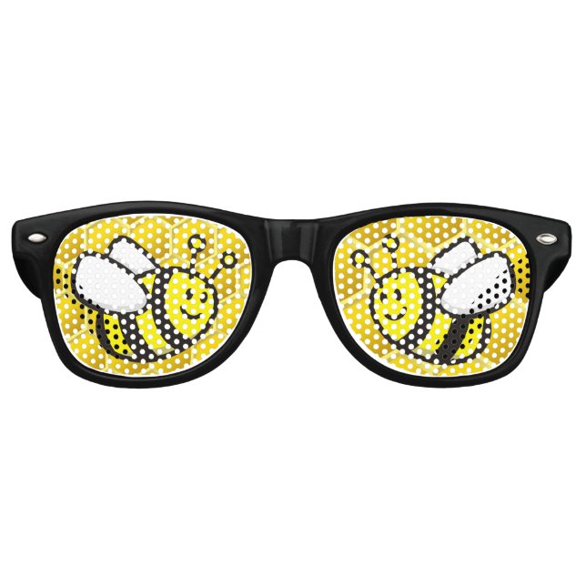 Gafas De Fiesta Retro Personalizado Honeybee (Anverso)
