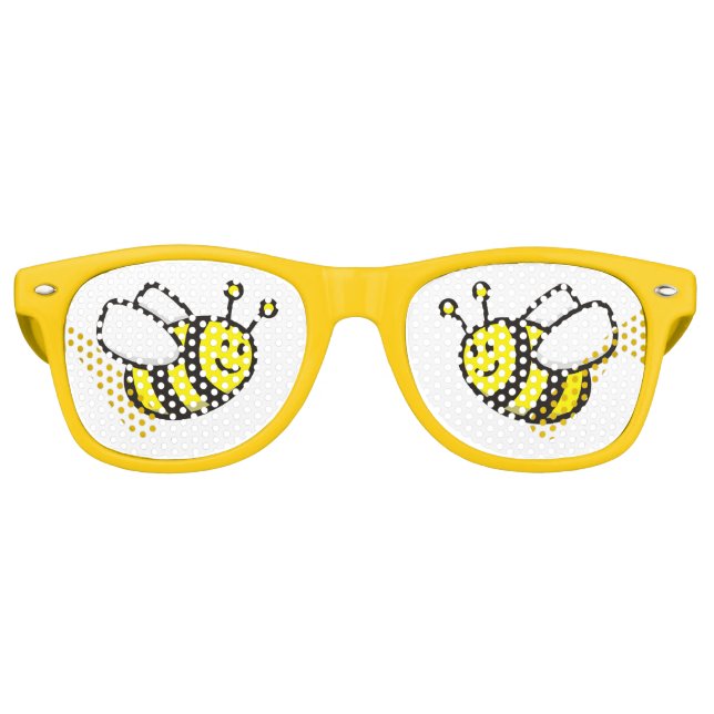 Gafas De Fiesta Retro Personalizado Honeybee (Anverso)