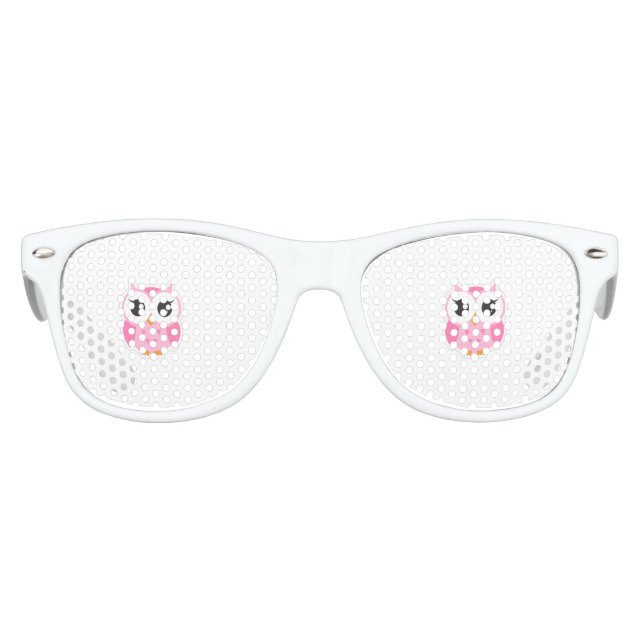 Gafas De Fiesta Retro Personalizado Owl de Guay Trendy (Anverso)