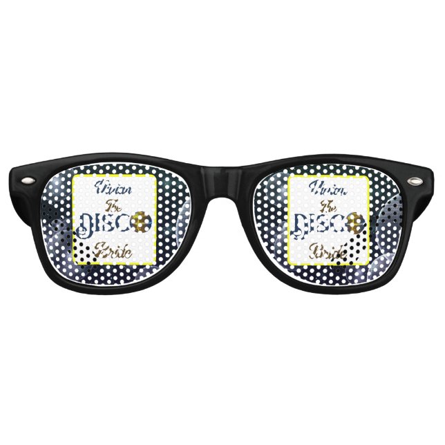 Gafas De Fiesta Retro Personalizado Retro Disco Bachelorette Party Disco (Anverso)