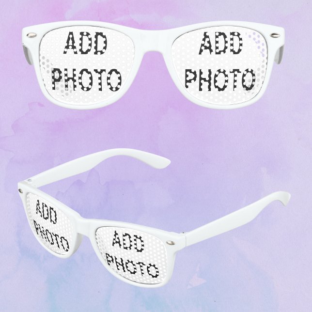 Gafas De Fiesta Retro Personalizar Añadir nombre foto o ilustración (Customize Add Name Photo or Artwork Kids Sunglasses)