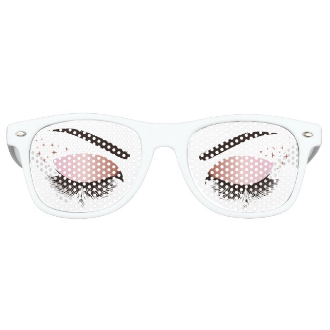 Gafas De Fiesta Retro Pestañas Postizas Cool Chic (Anverso)