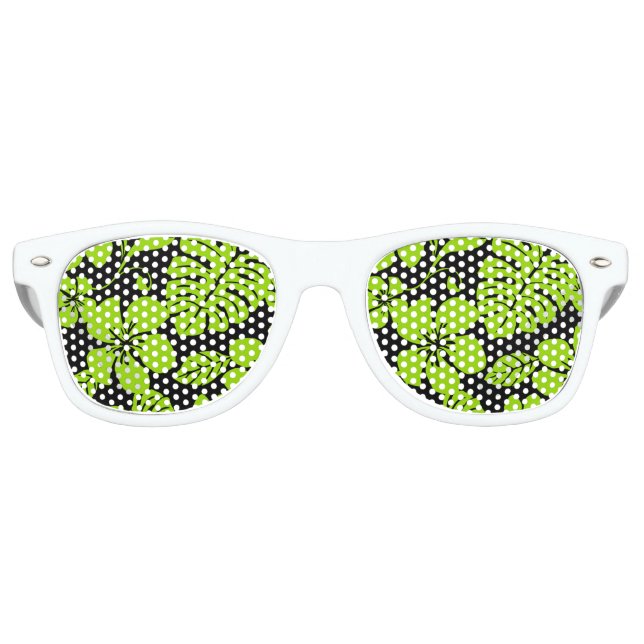 GAFAS DE FIESTA RETRO PINK BIKINI (NEGRO/LIME) (Anverso)