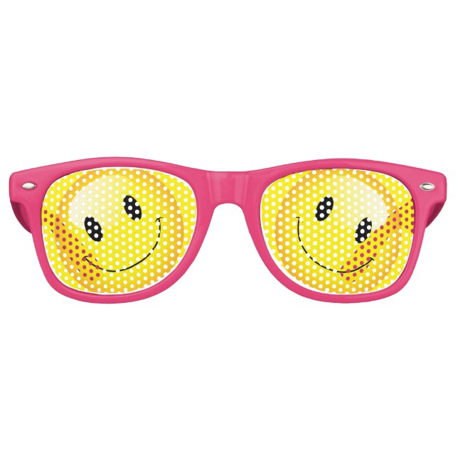 Gafas De Fiesta Retro Pink Decora Kei Kawaii Smiling Emoji (Anverso)