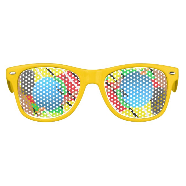 Gafas de fiesta retro pintadas (Anverso)