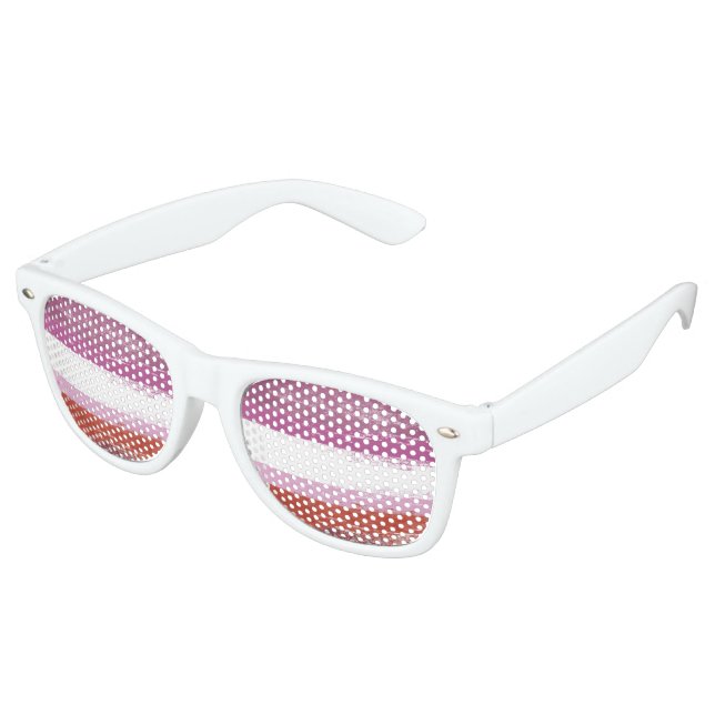 Gafas De Fiesta Retro Pintura de Orgullo Lésbico (Ángulo)