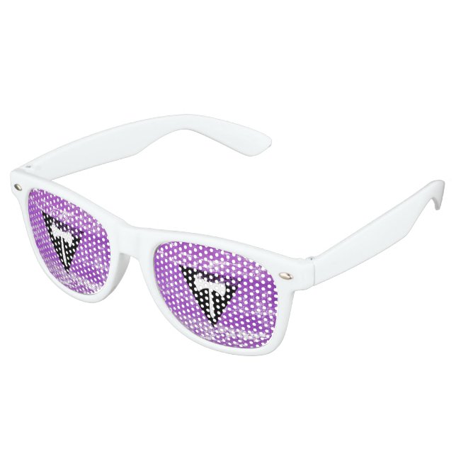 Gafas De Fiesta Retro Pintura de Orgullo Lésbico (Labrys) (Ángulo)