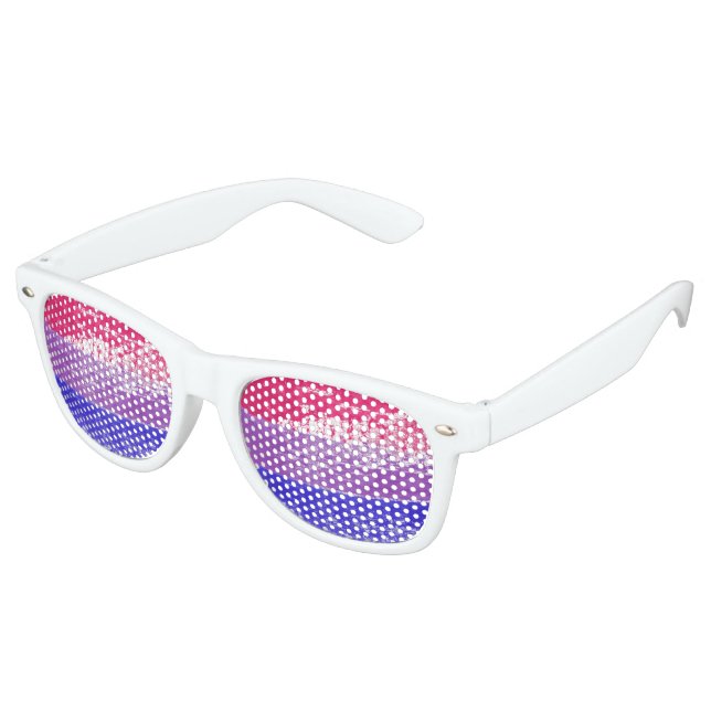 Gafas De Fiesta Retro Pintura del Orgullo Bisexual (Ángulo)