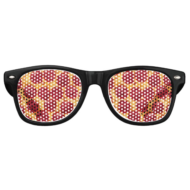 Gafas De Fiesta Retro pizza de pepperonis (Anverso)