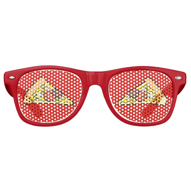 Gafas De Fiesta Retro Pizza slice (Anverso)