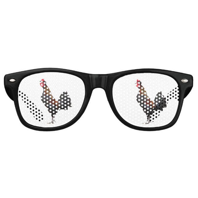 Gafas De Fiesta Retro Pollo deslumbrante (Anverso)