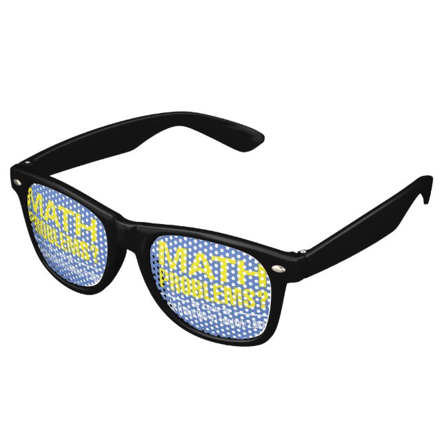 Gafas De Fiesta Retro Problemas matemáticos (Ángulo)