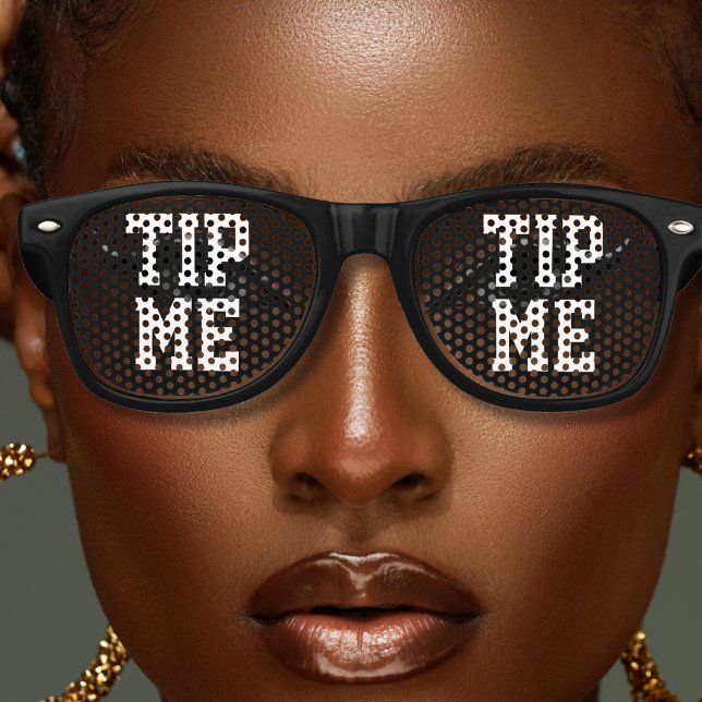 Gafas De Fiesta Retro Propina Divertida Bartender Fiesta Negra (tip me retro sunglasses)