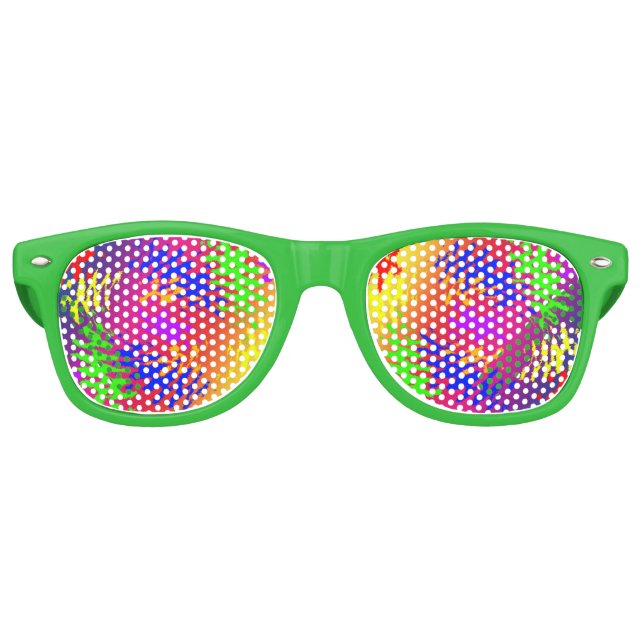 Gafas De Fiesta Retro Psicodelic Splodge Adultos Fiestas Shades (Anverso)