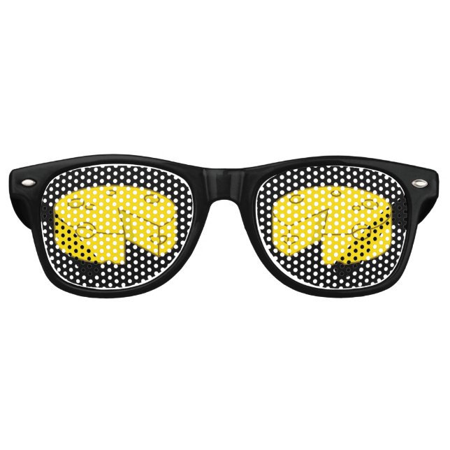 Gafas De Fiesta Retro Queso amarillo (Anverso)