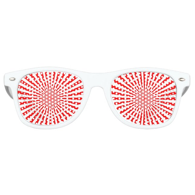 Gafas De Fiesta Retro ráfaga roja (Anverso)