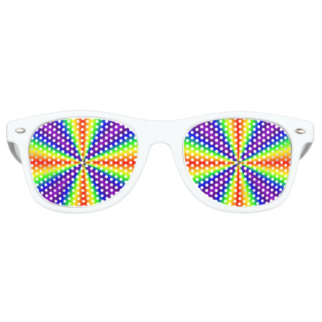 Gafas De Fiesta Retro Rainbow Cross (Anverso)