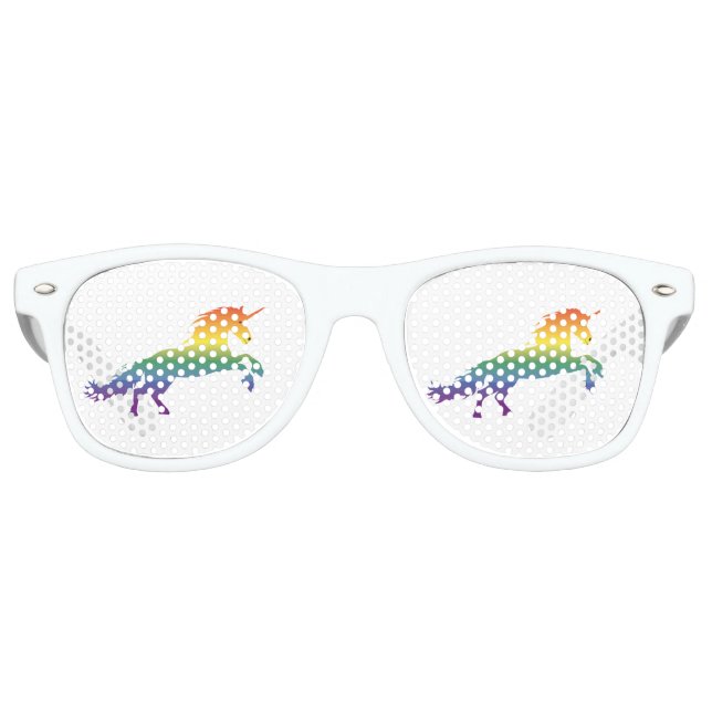 Gafas De Fiesta Retro Rainbow Unicorn lgbt (Anverso)