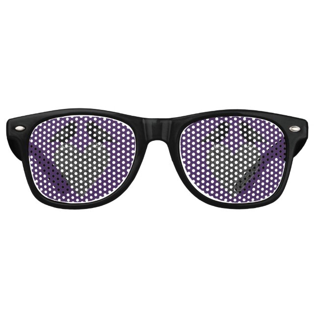 Gafas De Fiesta Retro Ravens góticas y corazón negro (Anverso)