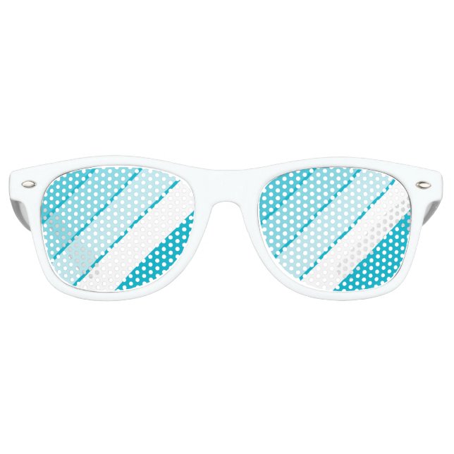 Gafas De Fiesta Retro rayado diagonal (Anverso)