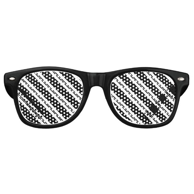 Gafas De Fiesta Retro Rayas diagonales (Anverso)