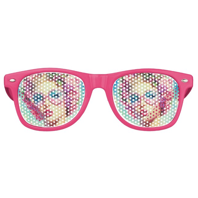 Gafas De Fiesta Retro Reina del glamour tropical (Anverso)