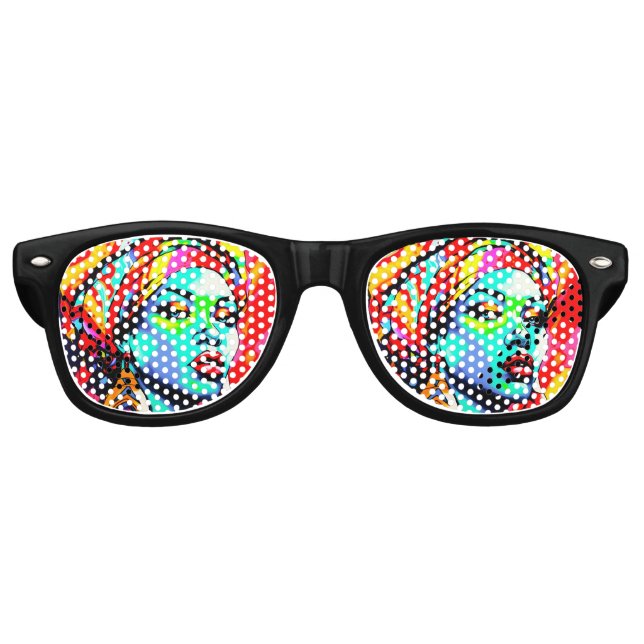 Gafas De Fiesta Retro Retrato de arte pop (Anverso)