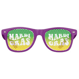 Gafas De Fiesta Retro Retro Yellow Green Ombre Mardi Gras Party 