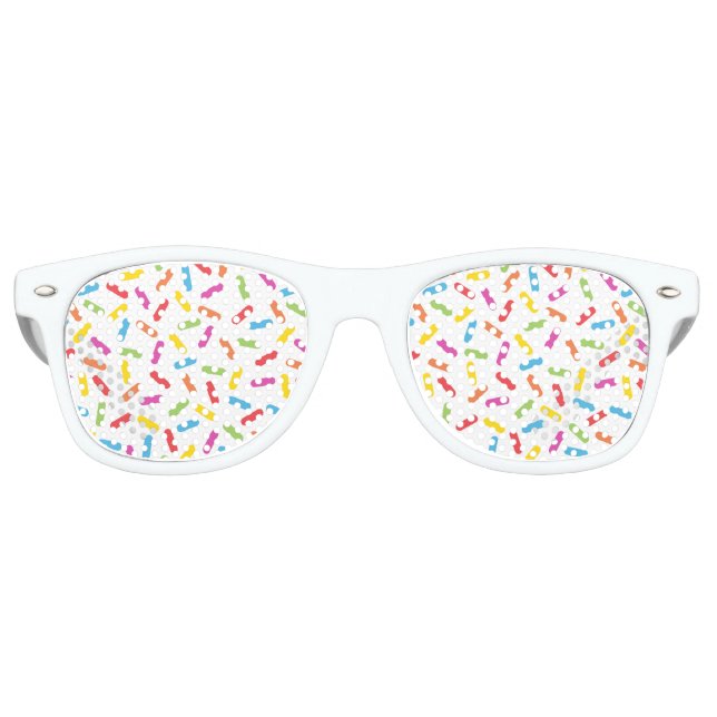 Gafas De Fiesta Retro Ropa de arcoiris (Anverso)